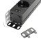 Adam Hall 19" Parts 87471 USB - 8-fach 19" Steckdosenleiste mit Schalter und 2 USB-Ladebuchsen
