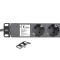 Adam Hall 19" Parts 87471 USB - 8-fach 19" Steckdosenleiste mit Schalter und 2 USB-Ladebuchsen