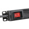 Adam Hall 19" Parts 87471 USB - 8-fach 19" Steckdosenleiste mit Schalter und 2 USB-Ladebuchsen