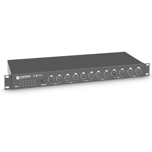 SB 6 DUAL - 6-Channel DMX Splitter / Booster (3 Pin and 5 Pin)