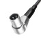 SLED 1 ULTRA XLR 3 A - Lampada a collo di cigno XLR tripolare ad angolo con 4 COB LED