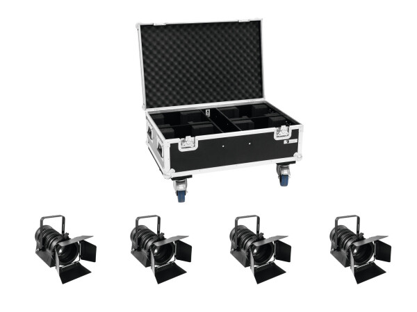 Set 4x LED THA-40PC bk + Case