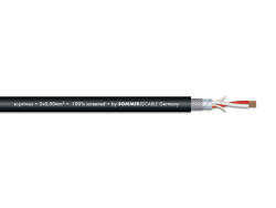 Microphone cable 2x0.50 100m bk SC-Primus