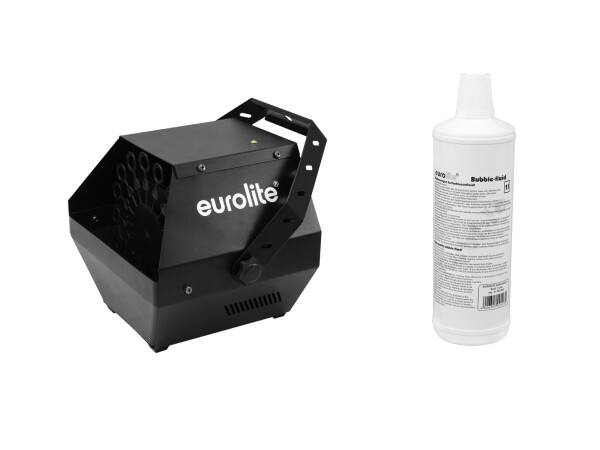 Set B-90 Seifenblasenmaschine schwarz + Seifenblasenfluid 1l