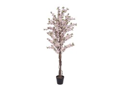 Cherry tree with 3 trunks, artificial plant, pink, 150 cm