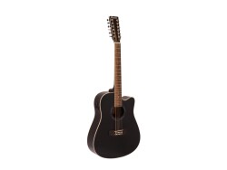 DR-612 Western guitar 12-string, black